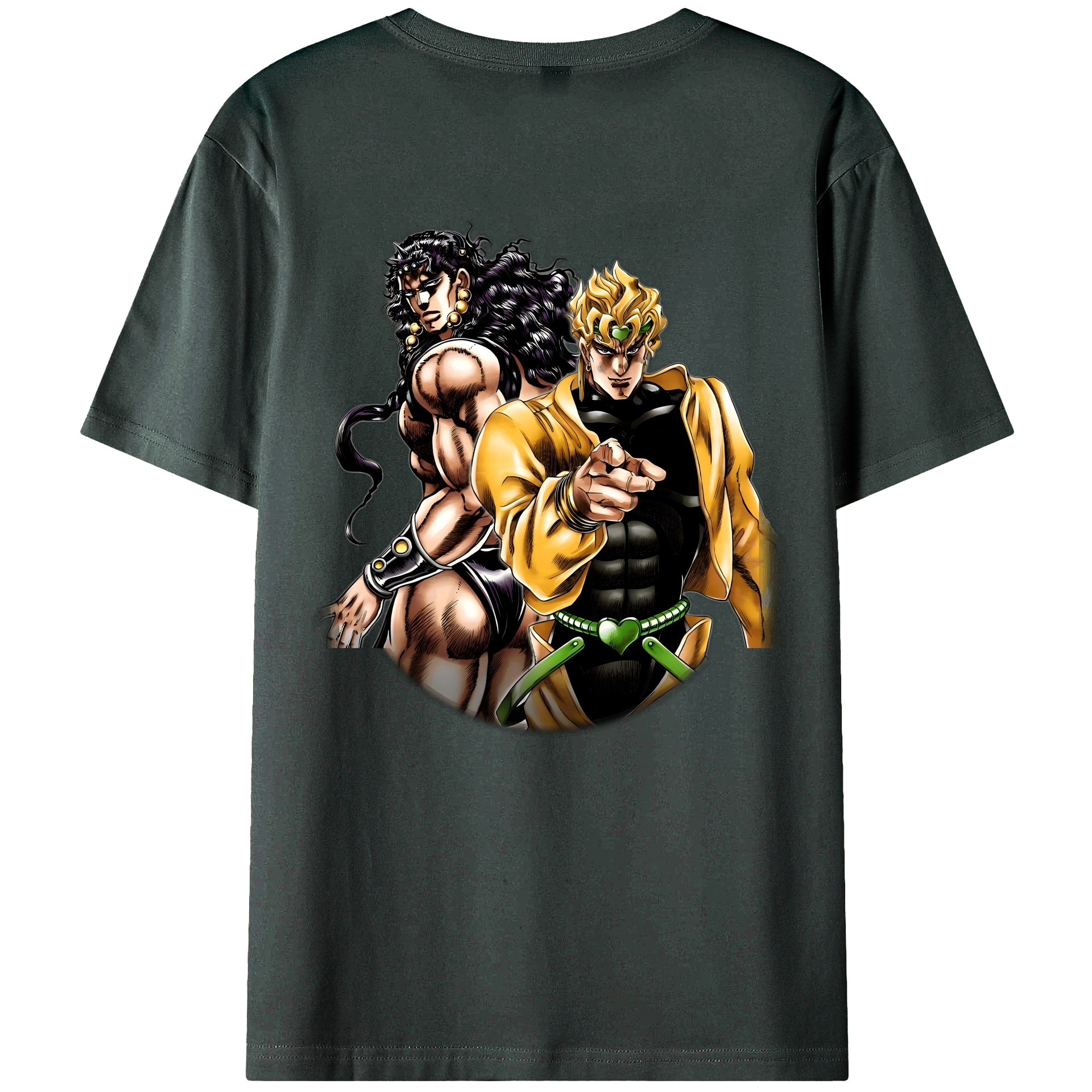 （画像用） ジョジョの奇妙な冒険 ディオ?ブランドー JoJo's Bizarre Adventure Dio Brando 綿100％ メンズ半袖Tシャツ（バックプリント） 通気性